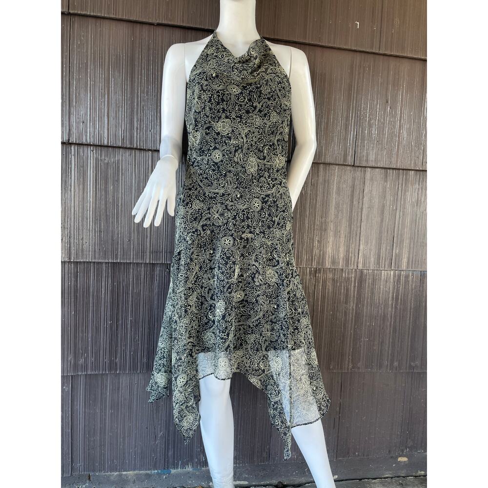 🔥Vintage Y2K Alyne Paige USA Halter Handkerchief Fairy Whimsical Dress Size M